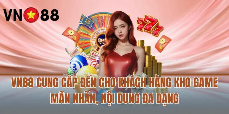 VN88 cung cấp đến cho khách hàng kho game mãn nhãn, nội dung đa dạng